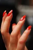 five red nails