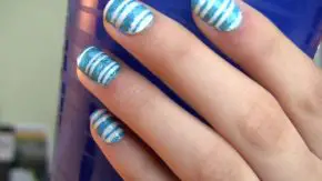 Natural Striped Nails