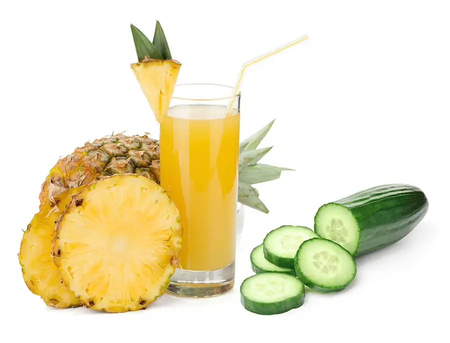 Pineapple and Cucumber Juice half