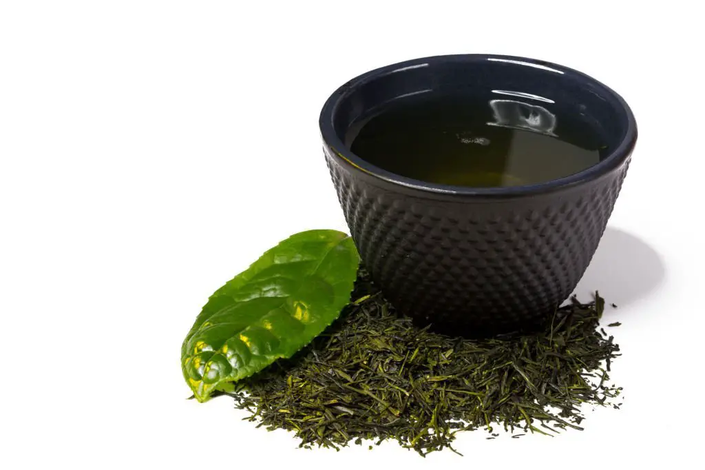 Fukamushicha green tea leaves are steamed
