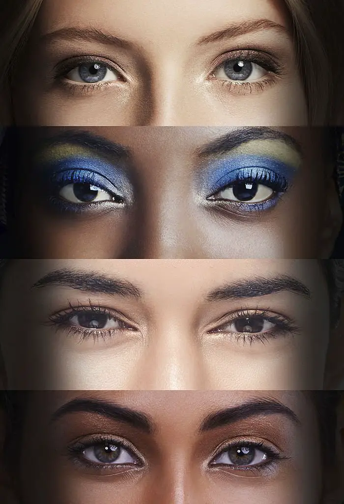 differentiate your eyes with your different skin tones