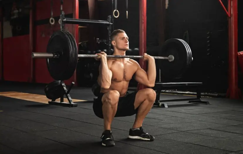 You can do front squat by setting the barbell