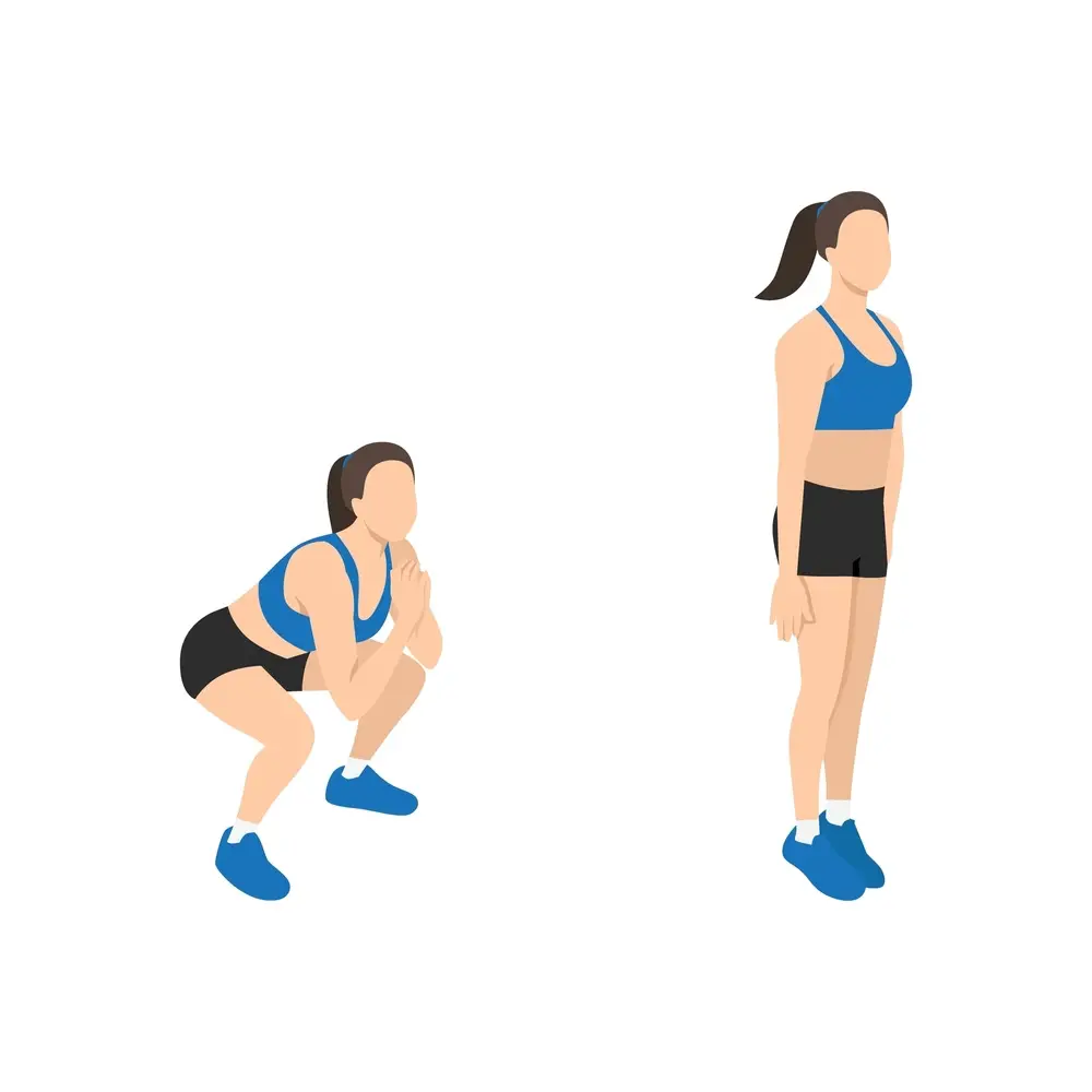 Your starting position for this squat will be different