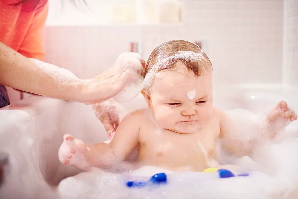 your baby should take a bath more than anyone