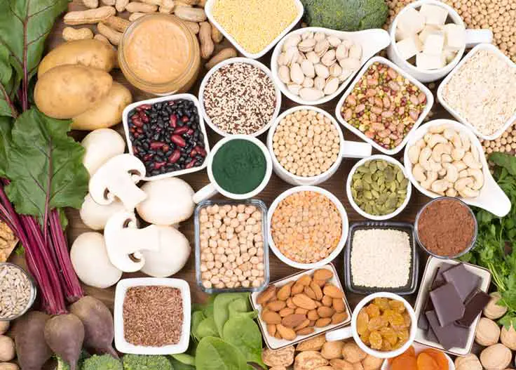 legumes and leafy greens are excellent sources of iron